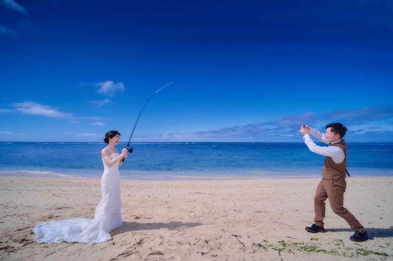 釣り好き新郎様のご希望ショット♪