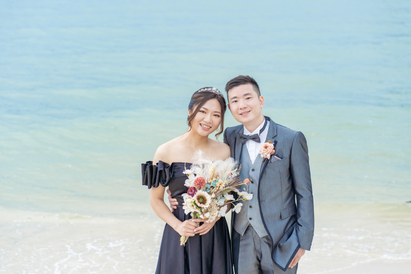 カラードレス×ビーチ