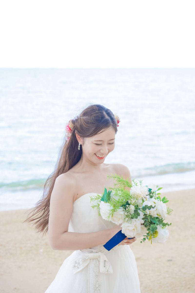 新婦のとびきりの笑顔