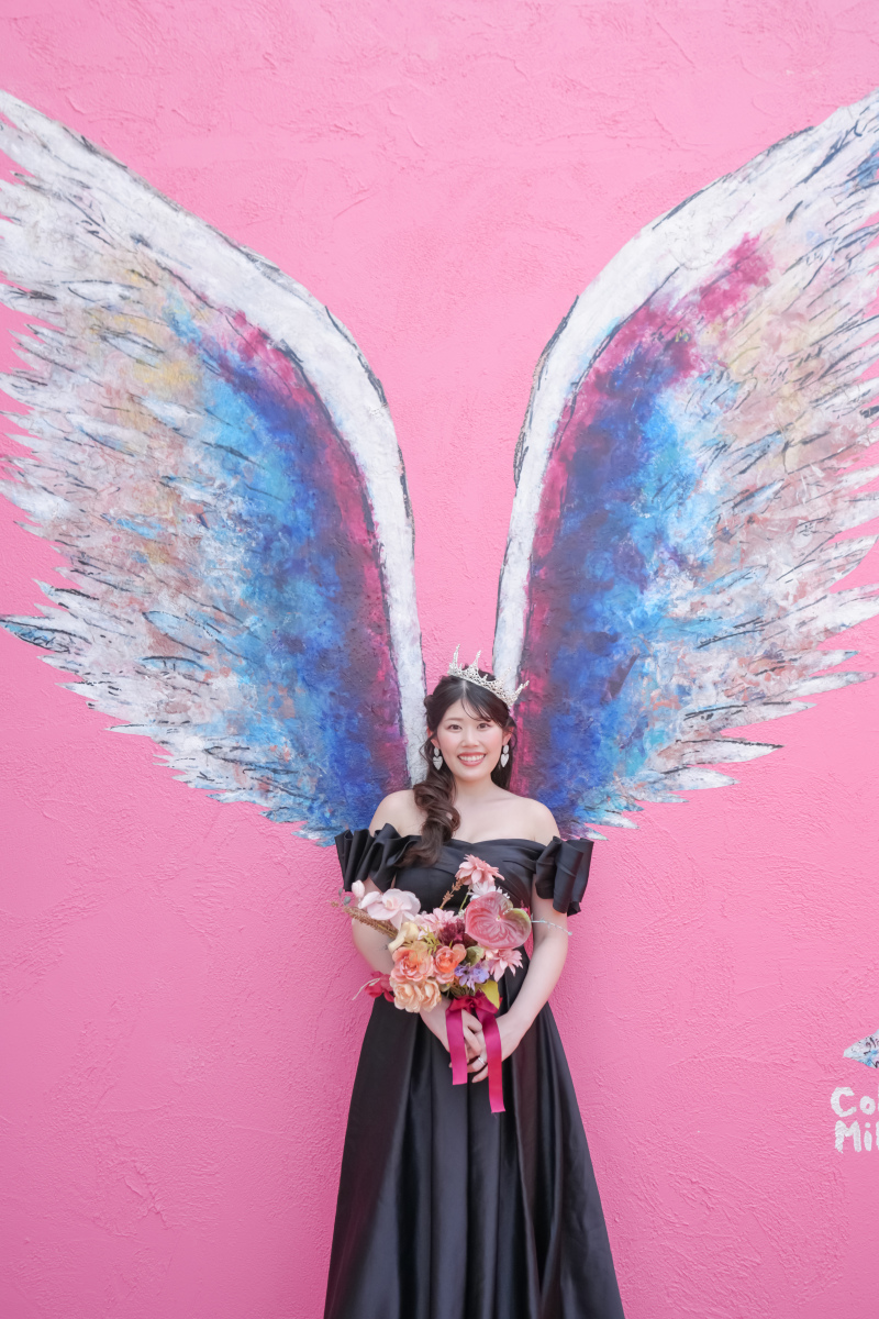 天使の羽と、やさしいブーケ