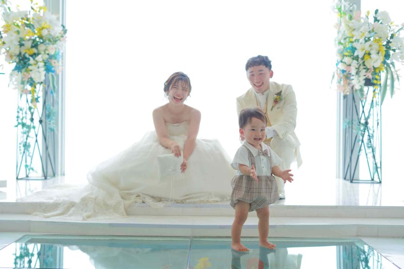 お子さんの乱入で一気に和みます♪