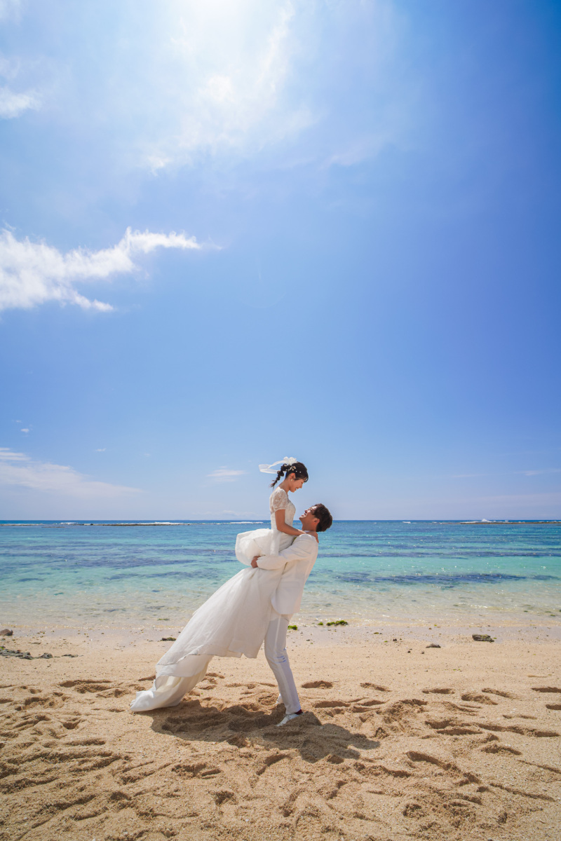 空と海の開放感ショット