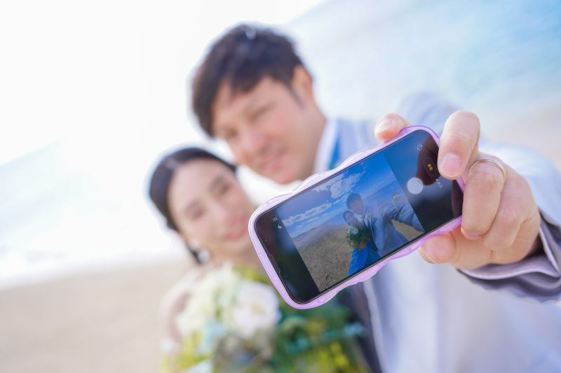 自撮り風ショット