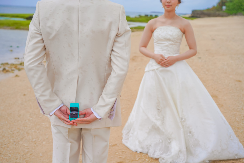 指輪を使ったプロポーズシーン