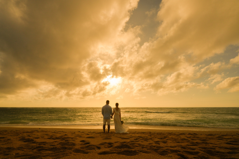 チャペル&ビーチ(ドレス2着)での撮影