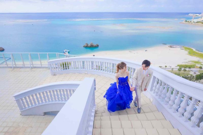 チャペルの屋上界スカイテラスでの撮影も可能です。