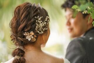 新婦ヘアチェンジ