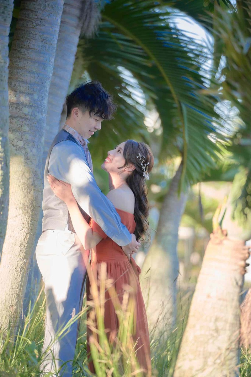 【ボタニカルチャペルプラン】ムーンチャペル/リゾートグリーン/ビーチでの撮影ができるプラン♪もちろんドローン撮影込み♪