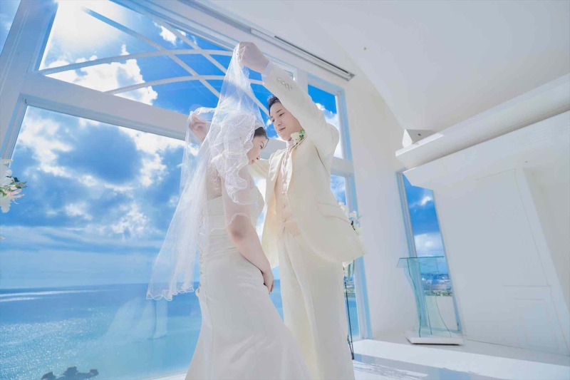 【チャペルオンリープラン】ビーチを見渡せるチャペルでの撮影プラン♪60秒スライド動画付き♪