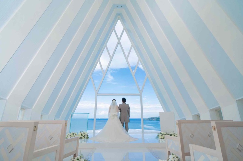 【 ホワイトチャペル】ロケ地2ヶ所(チャペル&ビーチ)での撮影プラン!60秒ドローン動画付き♪