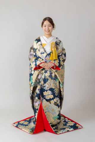 色打掛４５《蒼天(ネイビー)》