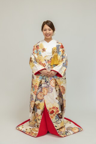 色打掛４０《春風花てまり(クリーム)》