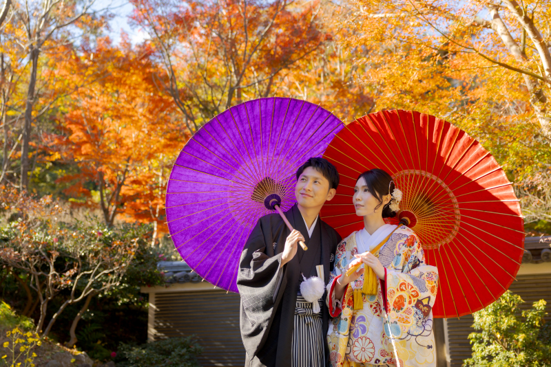 ②【三渓園】組数限定✿秋の紅葉ロケ✿11/25㈬~12/6㈰★申請料&移動費込み★衣装追加料金不要の安心プラン★豪華7大特典★