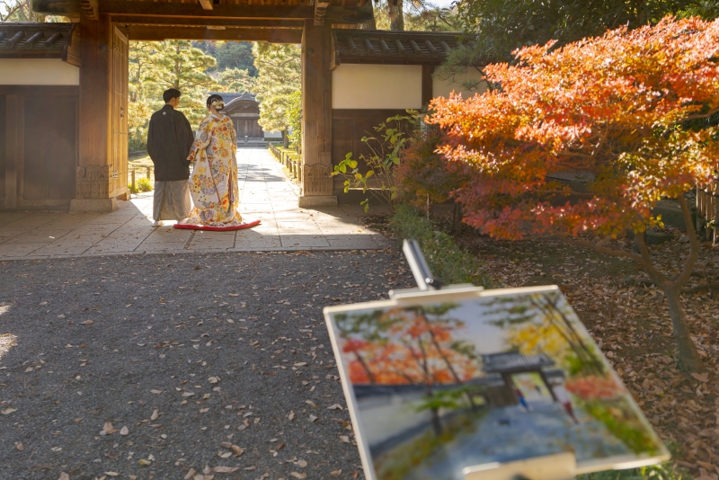 ㉖【三渓園】組数限定✿秋の紅葉ロケ✿11/25㈬~12/6㈰★申請料&移動費込み★衣装追加料金不要の安心プラン★豪華7大特典★