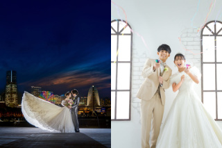 ⑨【大さん橋✕洋装スタジオ】★サンセット＆ナイト＆豪華スタジオ背景★７大特典付き★衣装追加料ナシ！★ロケ地代込み！★送迎車あり！