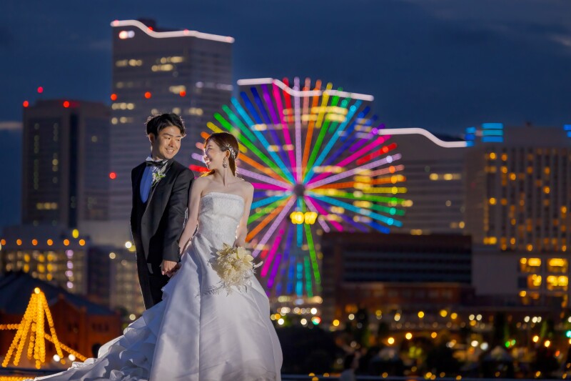 ①【大さん橋✕横浜ストリート】★サンセット＆ナイト★みなとみらいの夜景と一緒に★申請料・移動費・７大特典付★安心価格の撮影プラン