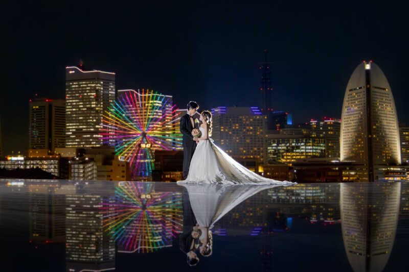 ①【大さん橋✕横浜ストリート】★サンセット&ナイト★みなとみらいの夜景と一緒に★申請料・移動費・7大特典付★安心価格の撮影プラン