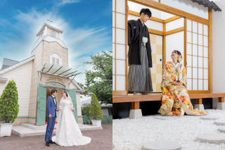 ㉒【チャペル】洋装ロケ ✕ 和装スタジオ撮影★『７つの特典をすべてプレゼント』★衣装追加料金ナシ！★ロケ地代込み！★送迎車あり！