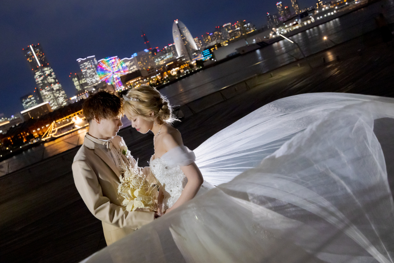 ②【大さん橋✕横浜ストリート】★サンセット＆ナイト★みなとみらいの夜景と一緒に★申請料・移動費・７大特典付★安心価格の撮影プラン