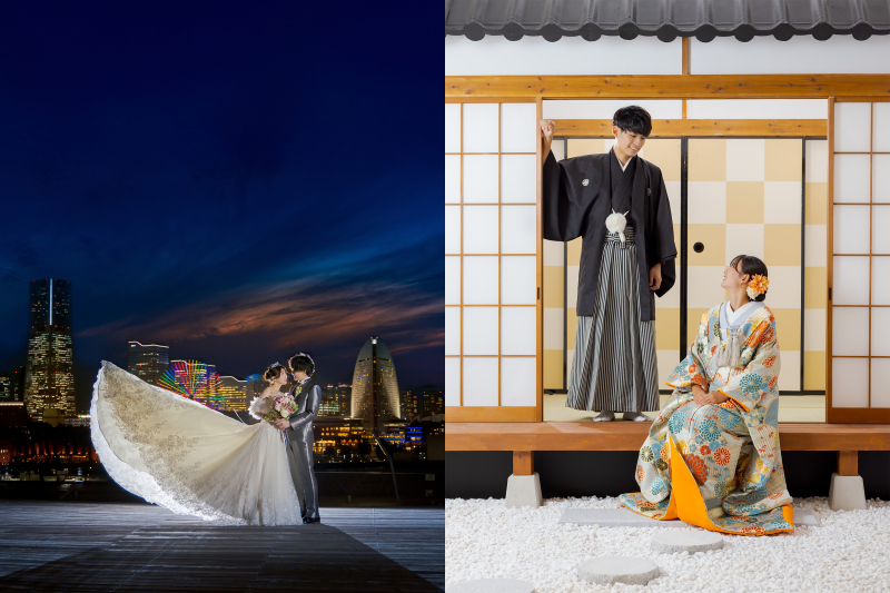 ⑲【大さん橋】洋装ロケ ✕ 和装スタジオ撮影★『7つの特典をすべてプレゼント』★衣装追加料金ナシ!★ロケ地代込み!★送迎車あり!