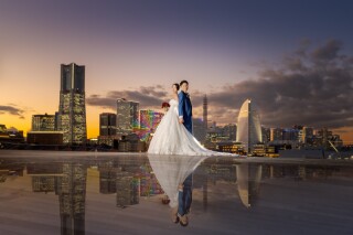 ①【大さん橋✕横浜ストリート】★サンセット＆ナイト★みなとみらいの夜景と一緒に★申請料・移動費・７大特典付★安心価格の撮影プラン