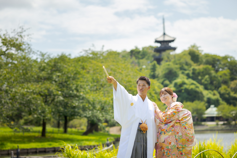 ⑨【三渓園✕和装スタジオ】★庭園&豪華スタジオ背景★『7つの特典をプレゼント♪』★衣装追加料ナシ!★ロケ地代込み!★送迎車あり!