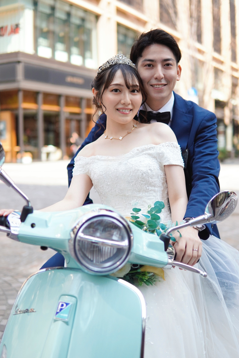 ローマの休日がテーマのウェディングフォト