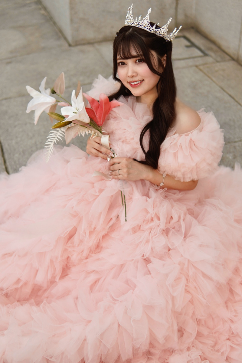 ふわもこドレスにうもれて