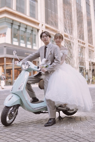 ローマの休日風フォトウェディングwithわんちゃん