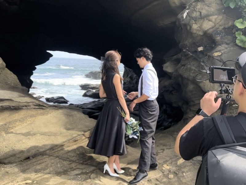 海をバックに映えるスポット