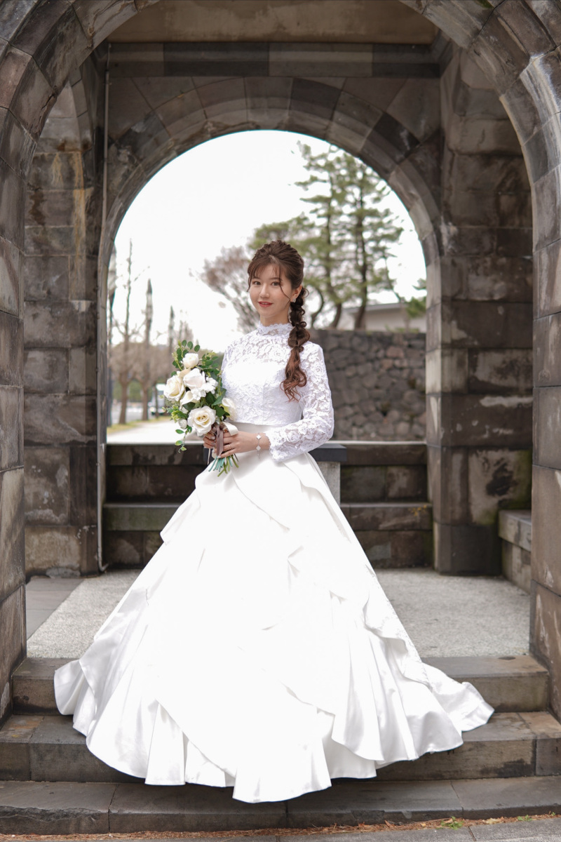 ウェディングドレス×ボレロ