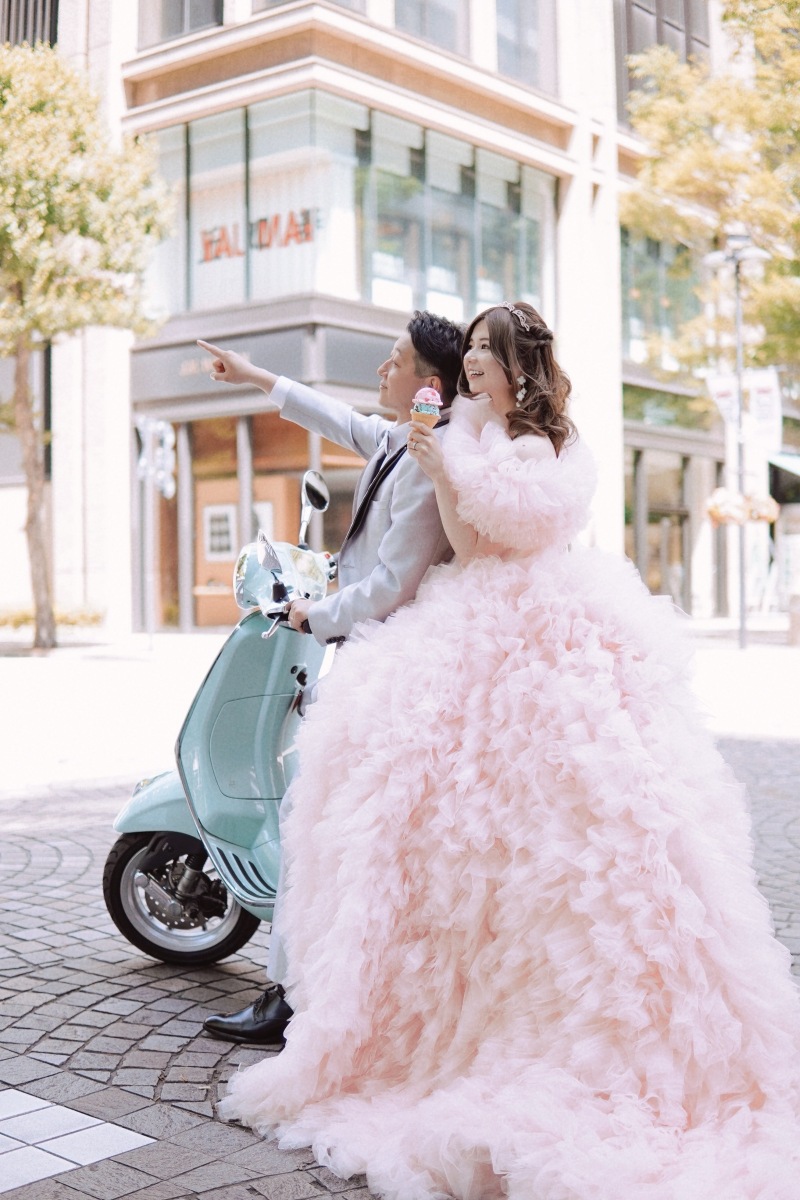 やさしいピンクのチュールに包まれて