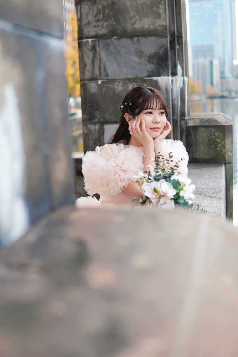 おとぎ話のようなご新婦様たそがれショット