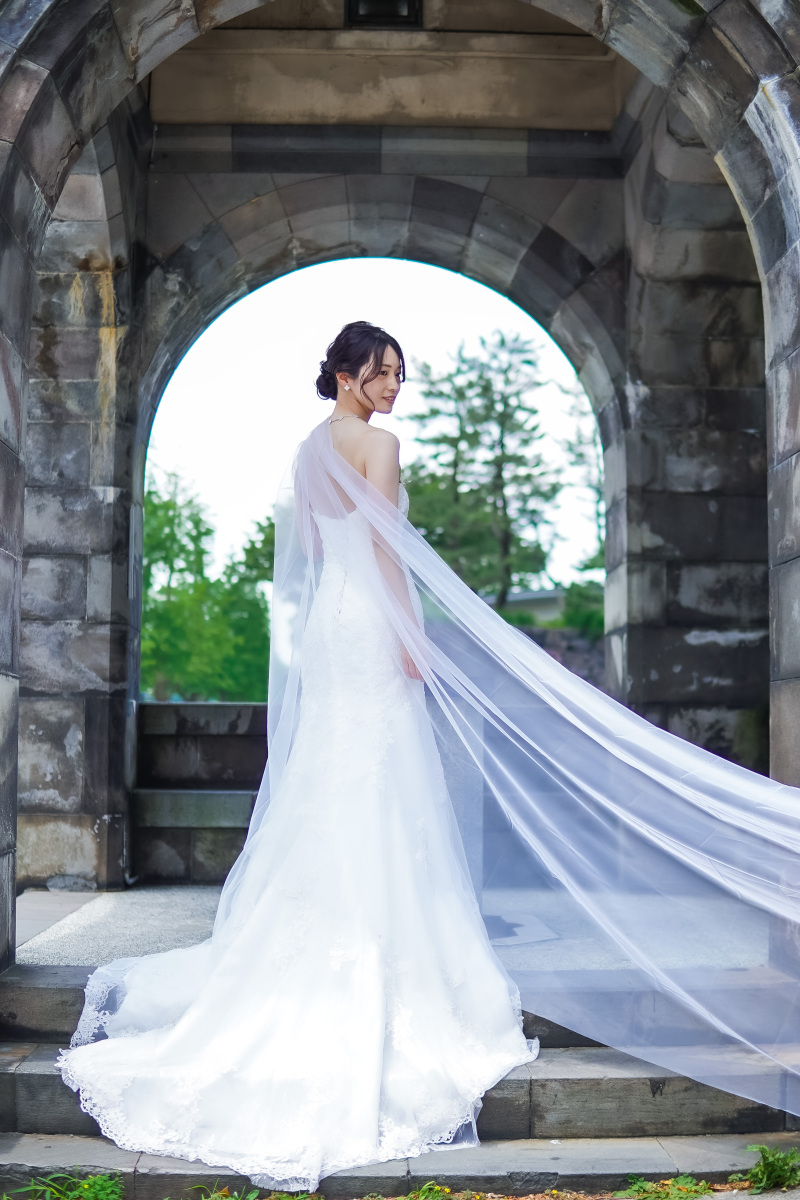 女神のようなヴェール×マーメイドドレス