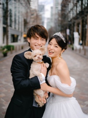 愛犬と一緒にフォトウェディング
