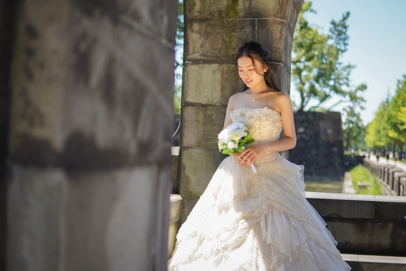 オプションで着用するドレスを追加できます♪