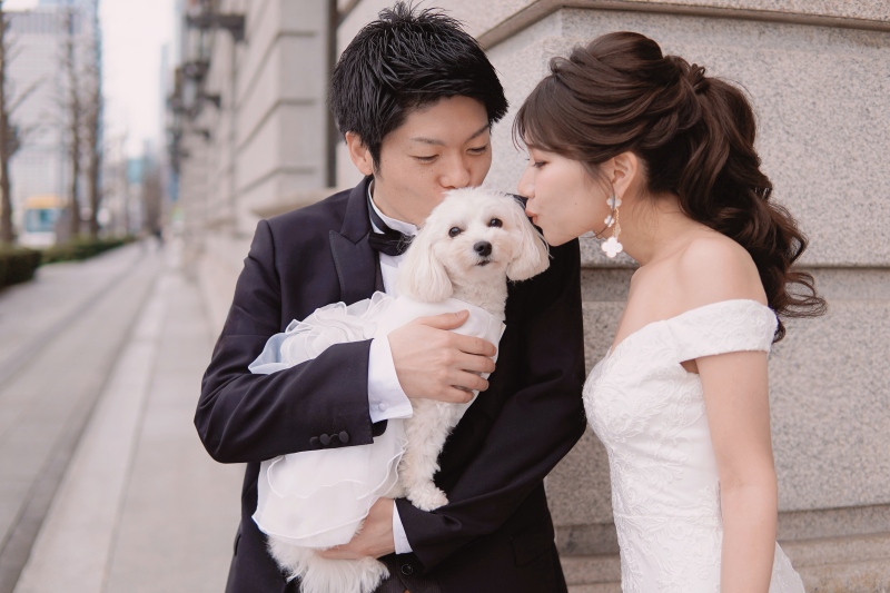 わんちゃんにもキッス♡