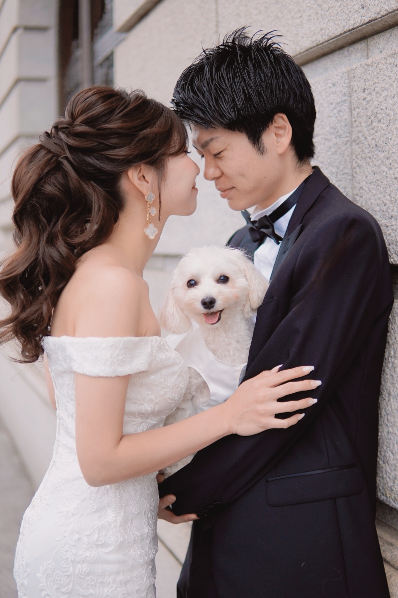 <ペットフォトウェディング>セルフメイクでお得に♪丸の内ロケーション レタッチデータ30カット ウェルカムボード*