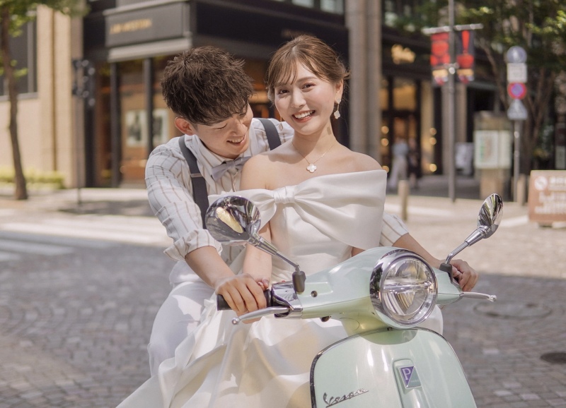 <ローマの休日風フォト>25ans wedding掲載♡まるで映画のワンシーン 全データ80カット+レタッチデータ20カット