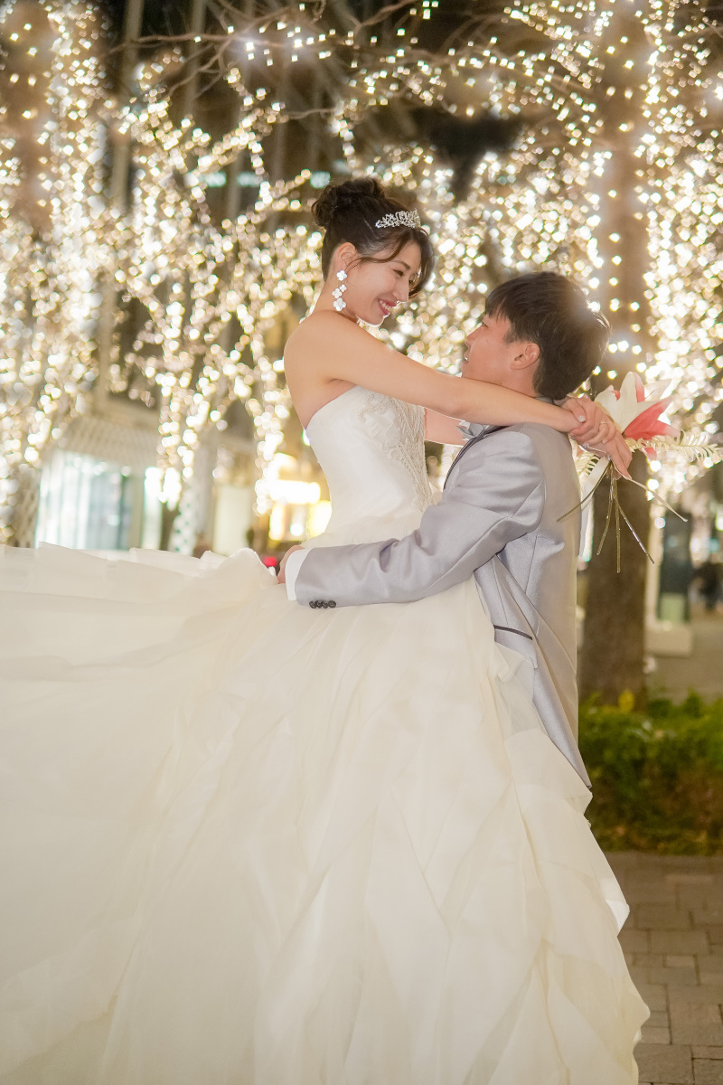 ナイトフォト 東京駅舎や丸の内ロケーション  ハイジュエリー×ウェディング 全データ80カット+レタッチデータ30カット付き