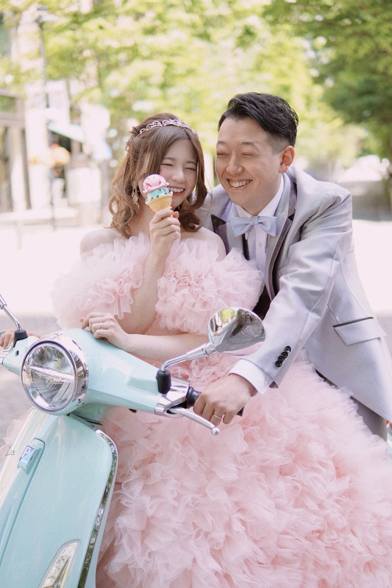 <ローマの休日風フォト>25ans wedding掲載♡まるで映画のワンシーン 全データ80カット+レタッチデータ20カット