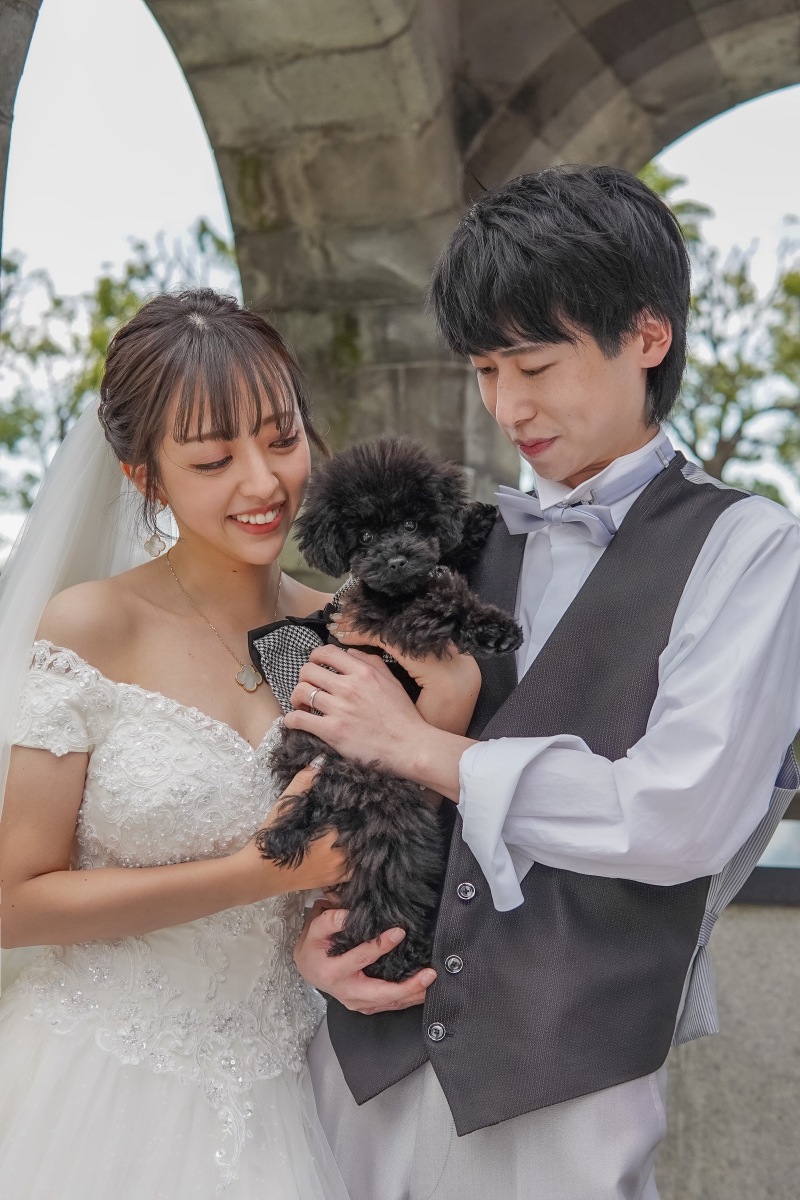 <ペットフォトウェディング>セルフメイクでお得に♪丸の内ロケーション レタッチデータ30カット ウェルカムボード*