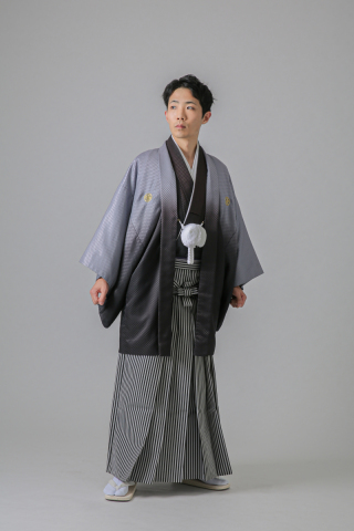 グレーグラデーション（中黒）×仙台平