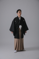 黒×ベージュ無地