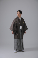 チャコールグレー×仙台平