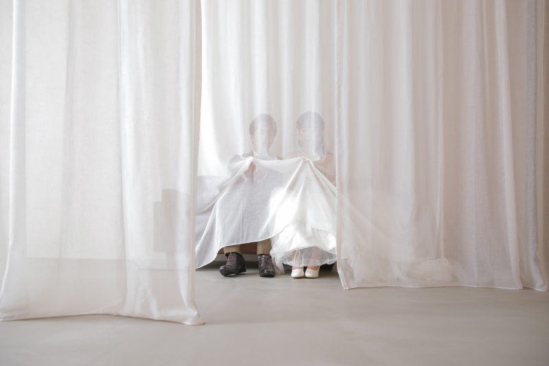 カーテンを使って、、