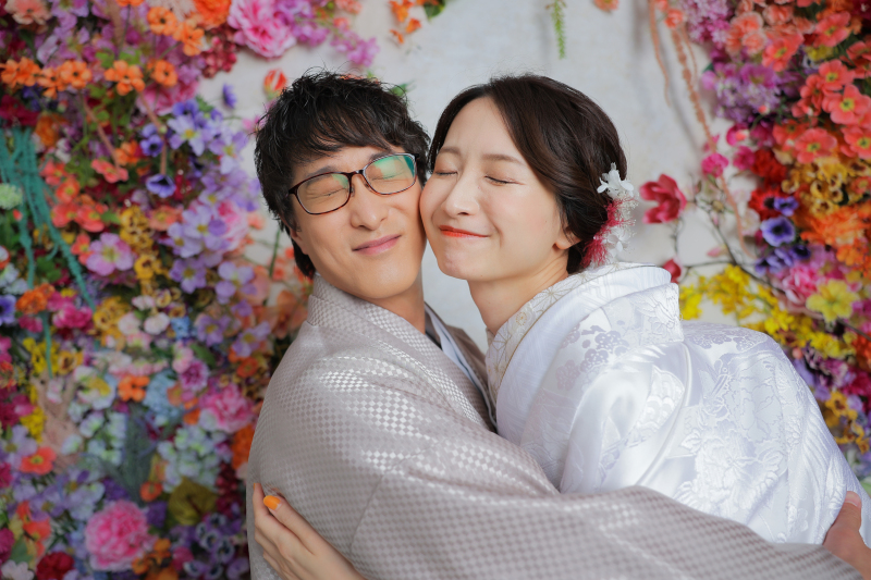 撮影楽しみましょう！色打掛＆白無垢！