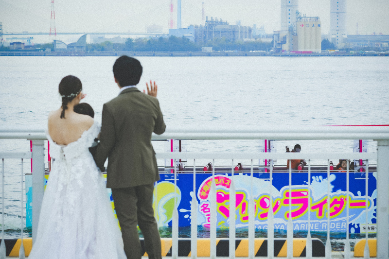 船上からお祝い