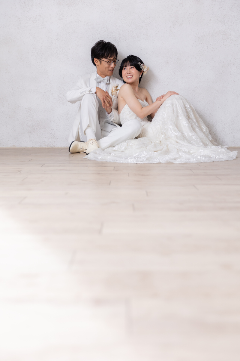 座ったショット