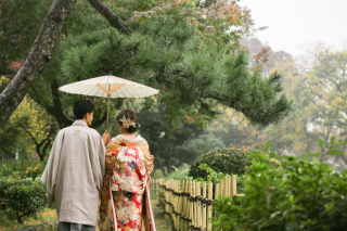 雨の日和装ロケーション！